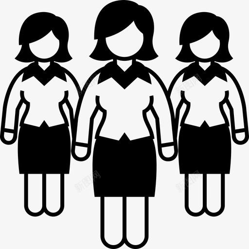 业务团队高管女性图标svg_新图网 https://ixintu.com 业务团队 女性 女性高管 高管