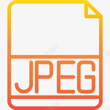 Jpeg文件扩展名渐变图标图标