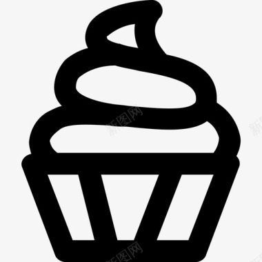 纸杯蛋糕面包店57直系图标图标