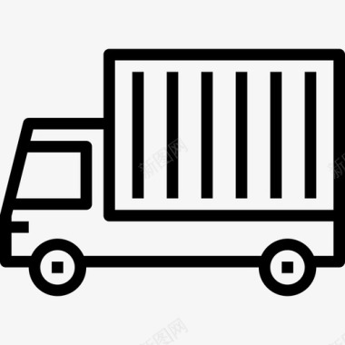 送货车购物90直线型图标图标