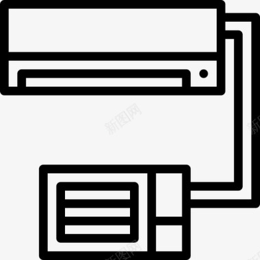 空调家具86线性图标图标