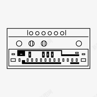 低音合成器酸电子图标图标