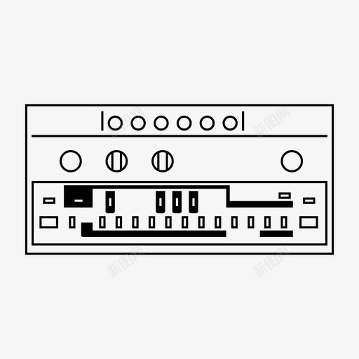 低音合成器酸电子图标svg_新图网 https://ixintu.com 303 乐器 低音合成器 电子 酸 音乐 音乐制作