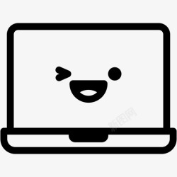 笔记本表情笑电脑设备图标高清图片