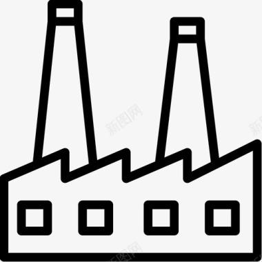 工业建筑业79线性图标图标