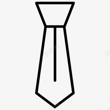 领带时尚时尚又薄图标图标