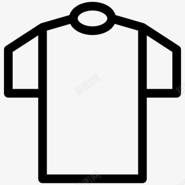 T恤服装时装和服装轮廓图标图标