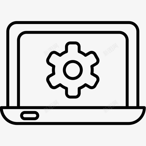 笔记本电脑工程29线性图标svg_新图网 https://ixintu.com 工程29 笔记本电脑 线性