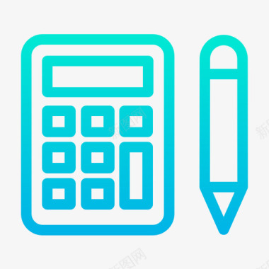 计算器银行和金融18梯度图标图标