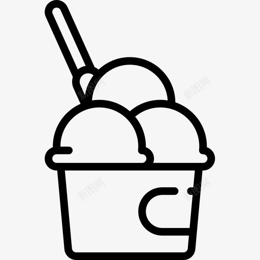 冰淇淋冰淇淋店10直线图标svg_新图网 https://ixintu.com 冰淇淋 冰淇淋店10 直线