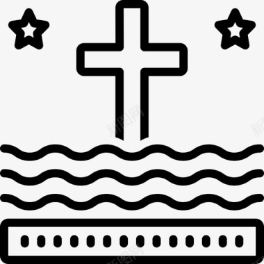 礼拜仪式天主教十字架图标图标