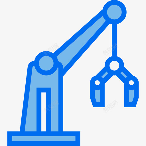 输送机运输工厂2蓝色图标svg_新图网 https://ixintu.com 蓝色 输送机 运输工厂2