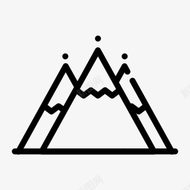 山冒险露营图标图标