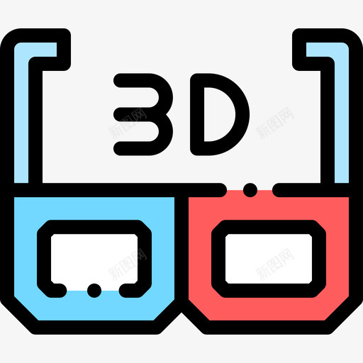 3d电影约会夜5线性颜色图标svg_新图网 https://ixintu.com 3d电影 约会夜5 线性颜色