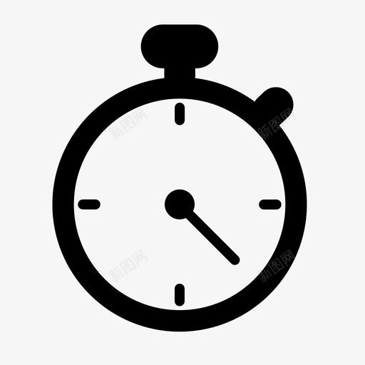 秒表运动计时器图标svg_新图网 https://ixintu.com 工作 秒表 计时器 运动