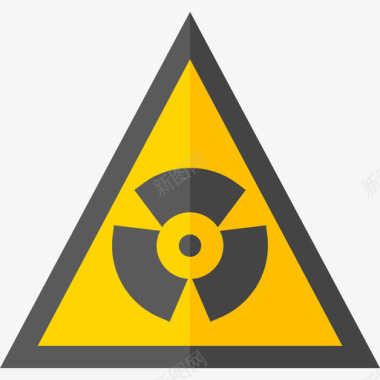 放射性污染2平坦图标图标