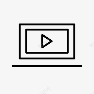 播放视频电脑笔记本电脑图标图标