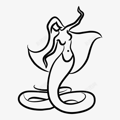 拉米娅幻想传说图标svg_新图网 https://ixintu.com 世界神话墨水 传说 幻想 拉米娅 神话 蛇