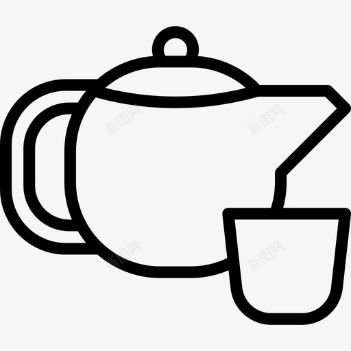 茶饮料6线性图标svg_新图网 https://ixintu.com 线性 茶 饮料6