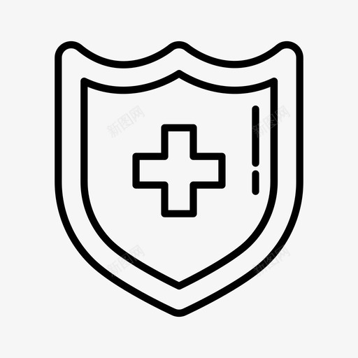医疗盾健康保护图标svg_新图网 https://ixintu.com 保护 健康 医疗盾 安全