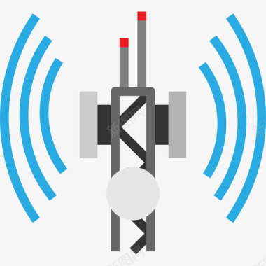 天线通信11扁平图标图标
