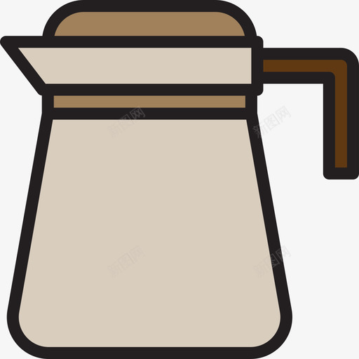 水罐咖啡36线性颜色图标svg_新图网 https://ixintu.com 咖啡36 水罐 线性颜色
