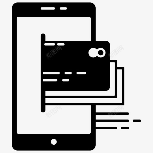 移动支付信用卡数字钱包图标svg_新图网 https://ixintu.com 信用卡 在线学习 数字钱包 移动支付 移动银行