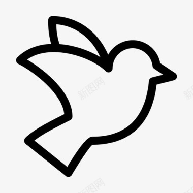 鸽子小鸟飞翔图标图标