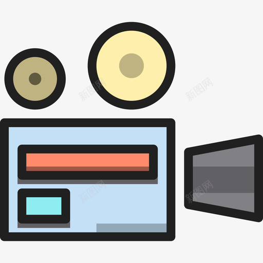电影摄影机摄影机6线性颜色图标svg_新图网 https://ixintu.com 摄影机6 电影摄影机 线性颜色