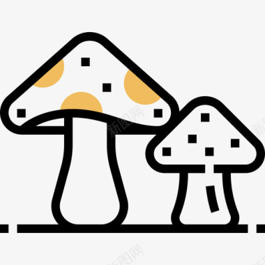 蘑菇蔬菜8黄影子图标图标