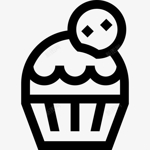 纸杯蛋糕面包店34直系图标svg_新图网 https://ixintu.com 直系 纸杯蛋糕 面包店34