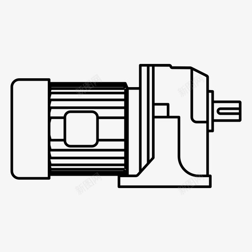 循环电机发电机电力图标svg_新图网 https://ixintu.com 发电机 发电站 循环电机 电力