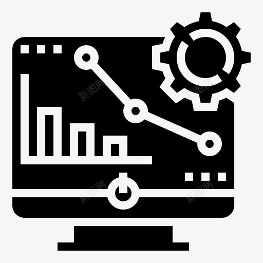业务分析数据系统图标svg_新图网 https://ixintu.com 业务分析 可视化 数据 研究和分析 系统