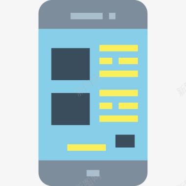 智能手机移动和电话2扁平图标图标