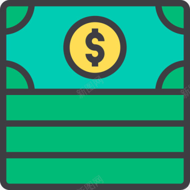 货币银行和金融22线性颜色图标图标