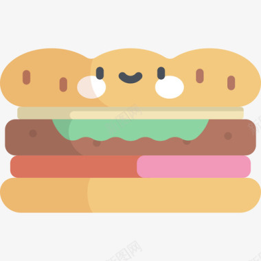三明治烤肉15平铺图标图标
