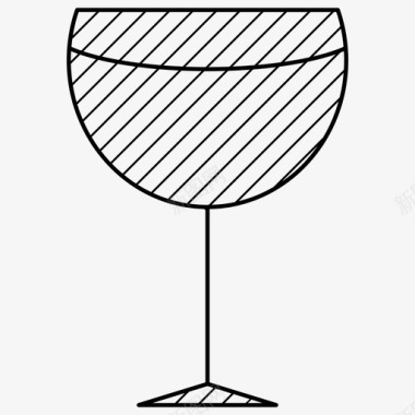 葡萄酒饮料杯子图标图标