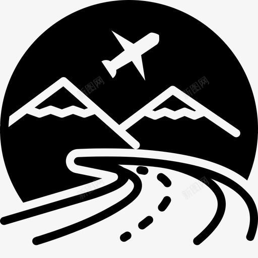 旅游飞机远足图标svg_新图网 https://ixintu.com 旅游 旅行 漫步 远足 飞机