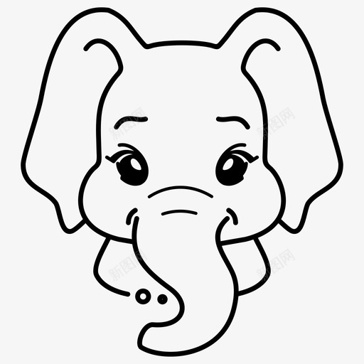大象动物婴儿图标svg_新图网 https://ixintu.com 动物 卡瓦伊 卡通 大象 婴儿