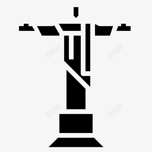 巴西耶稣基督救赎者图标svg_新图网 https://ixintu.com 基督 巴西耶稣 救赎者 旅行和地标雕文ii 里约热内卢