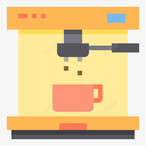 咖啡机家用设备6平板图标svg_新图网 https://ixintu.com 咖啡机 家用设备6 平板