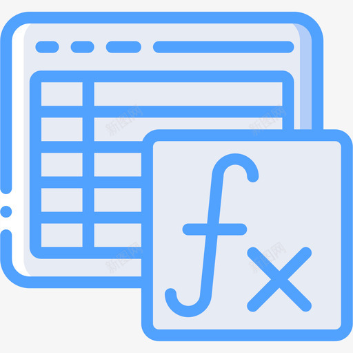 公式会计4蓝色图标svg_新图网 https://ixintu.com 会计4 公式 蓝色
