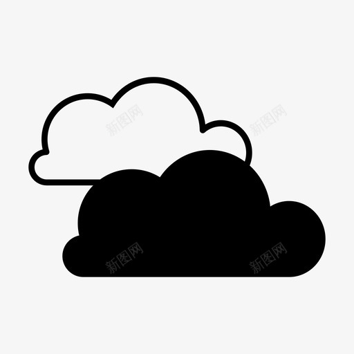 云自然夜晚图标svg_新图网 https://ixintu.com 云 夜晚 天气 天空 自然