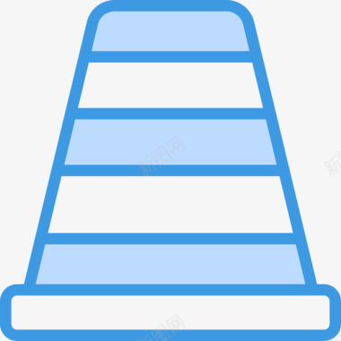 圆锥结构7蓝色图标图标