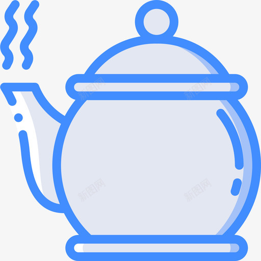 茶壶咖啡厅8蓝色图标svg_新图网 https://ixintu.com 咖啡厅8 茶壶 蓝色