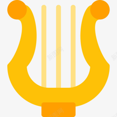 竖琴音乐45平调图标图标