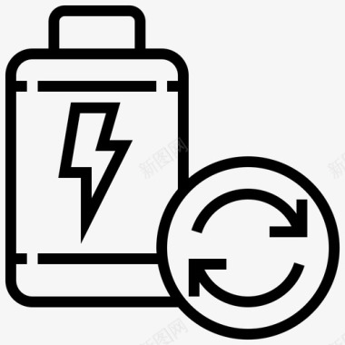 电池回收环保电力图标图标