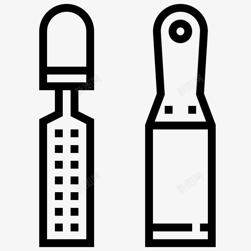 刮刀锉木工精炼图标svg_新图网 https://ixintu.com 修理 刮刀锉 木工 木工线 精炼