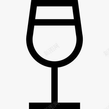 酒杯葡萄酒5线性图标图标