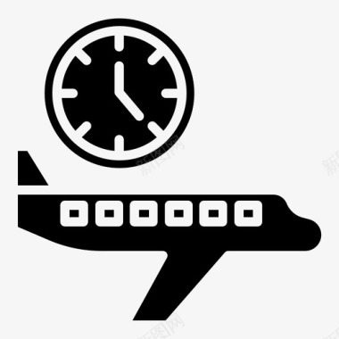 时间机场航班图标图标